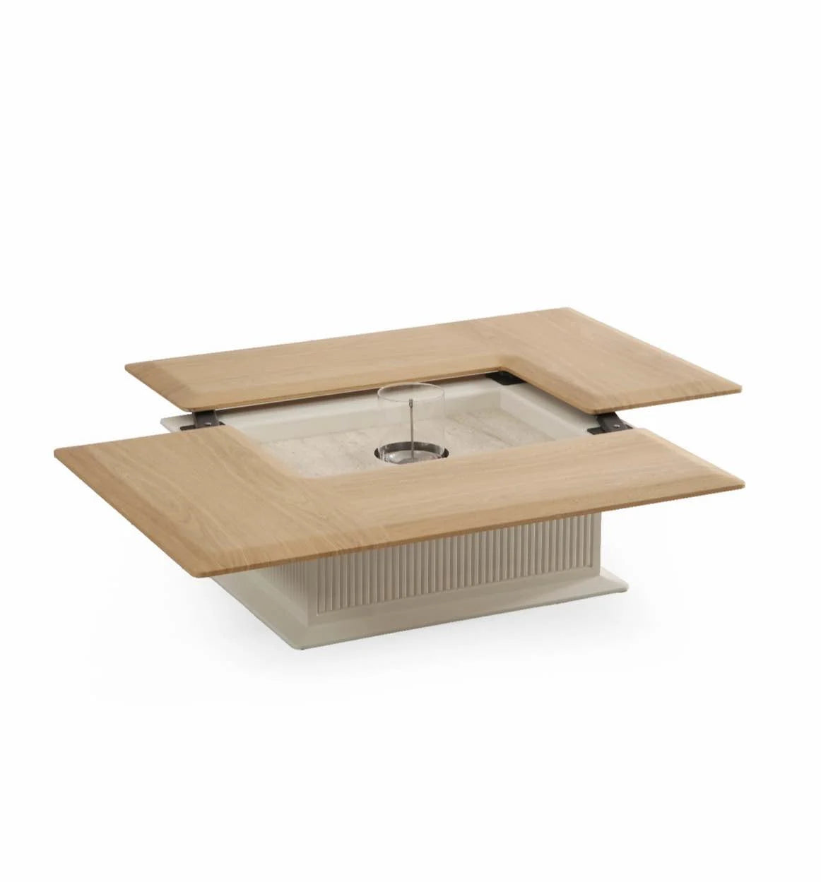 Event Couchtisch mit verstecktem Kamin-Detail
